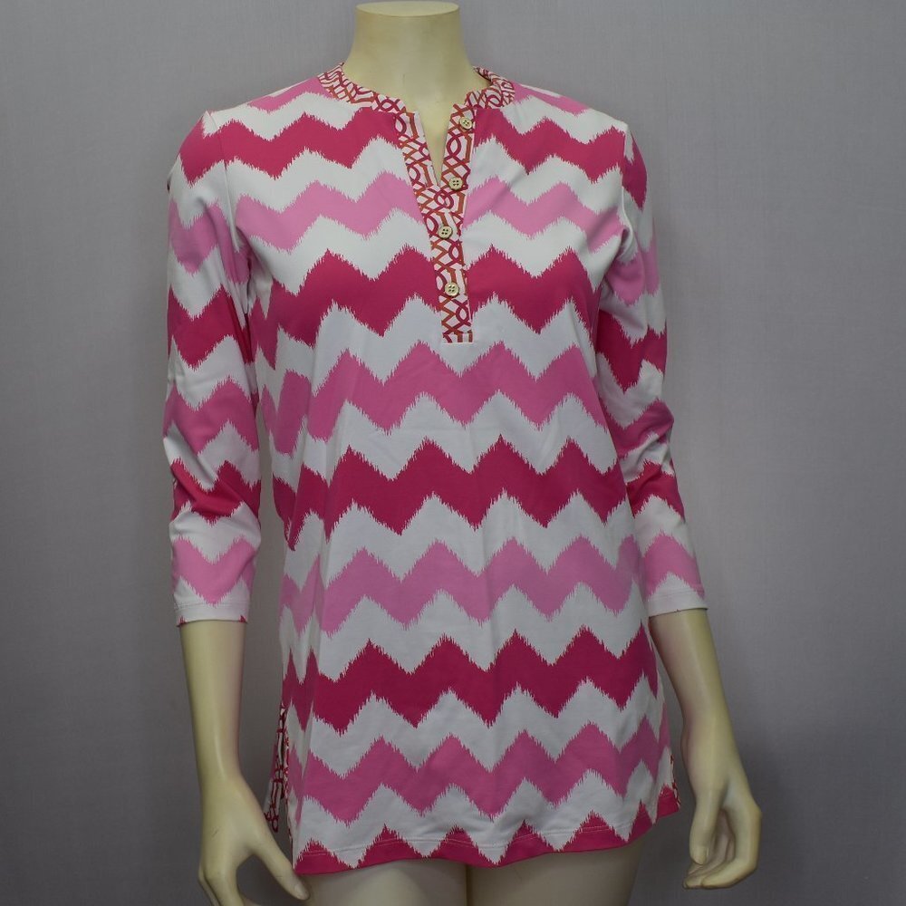 J. MCLAUGHLIN 3/4 SLEEVES TUNIC TOP SZ SM